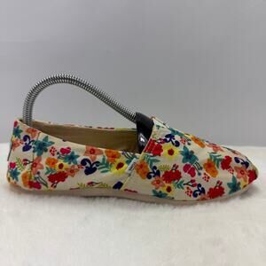 TOMS Women’s Alpargata Floral Slip-On Canvas Casual Shoes Size 8.5